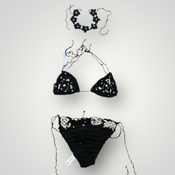 Monica Hansen Chelabella Crochet Bikini & Choker Set (3 piece) - Picture 4 of 5